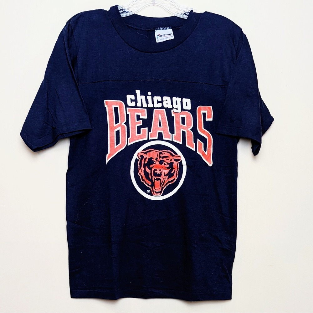 Vintage Chicago Bears Logo Ditka Stedman Single Stitch NFL 80s Shirt Small
